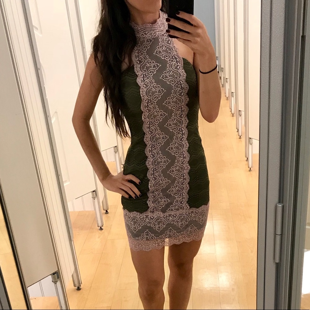 NWOT Free People Natasha Lace Bodycon Dress